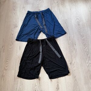 Men’s Pajama Set of 2 Shorts Soft Sleep Shorts Comfy Lounge Pants with Pockets M